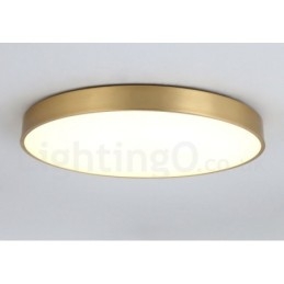Designer Touch Decorative Ultra Thin 100% Brass Round Dimmable Modern Contemporary Nordic Style Flush Mount Brass Ceiling Lights with Acrylic Shade Also Can Be Used As Wall Light