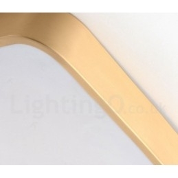 Designer Touch Decorative Ultra Thin Rectangle Dimmable Modern Contemporary Nordic Style Flush Mount Brass Ceiling Lights with Acrylic Shade Also Can Be Used As Wall Light