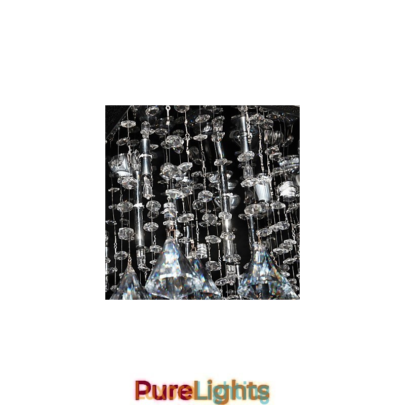 Designer Touch Decorative Traditional Classic Crystal Chrome Metal Chandelier