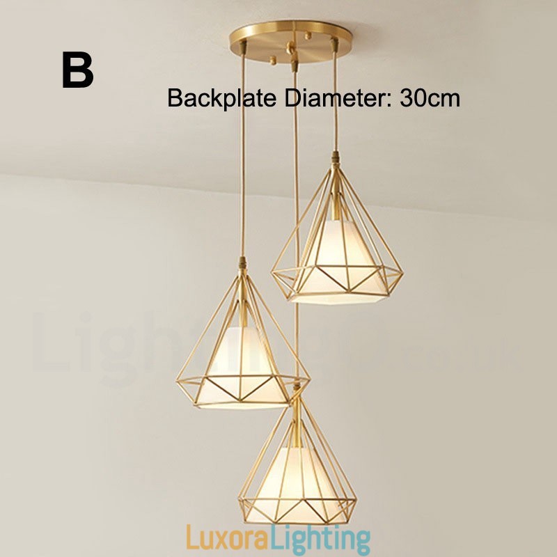 Designer Touch Decorative Pure Brass Rustic Lodge Nordic Style Pendant Light with Fabric Shade