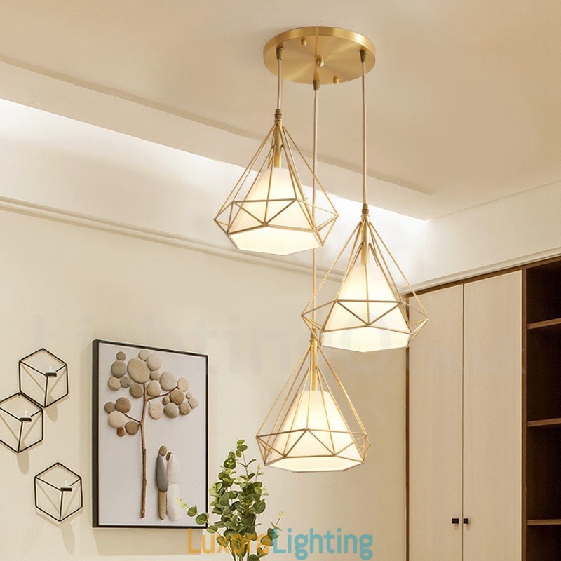 Designer Touch Decorative Pure Brass Rustic Lodge Nordic Style Pendant Light with Fabric Shade