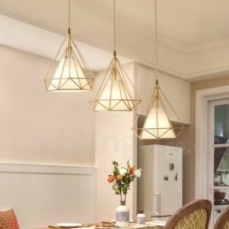 Designer Touch Decorative Pure Brass Rustic Lodge Nordic Style Pendant Light with Fabric Shade