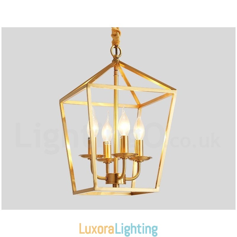 Designer Touch Decorative Pure Brass Rustic Lodge Nordic Style Pendant Light
