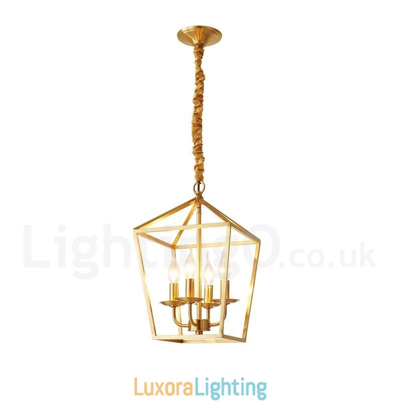 Designer Touch Decorative Pure Brass Rustic Lodge Nordic Style Pendant Light