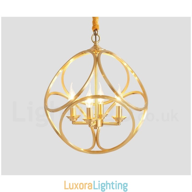 Designer Touch Decorative Pure Brass Rustic Lodge Nordic Style Pendant Light