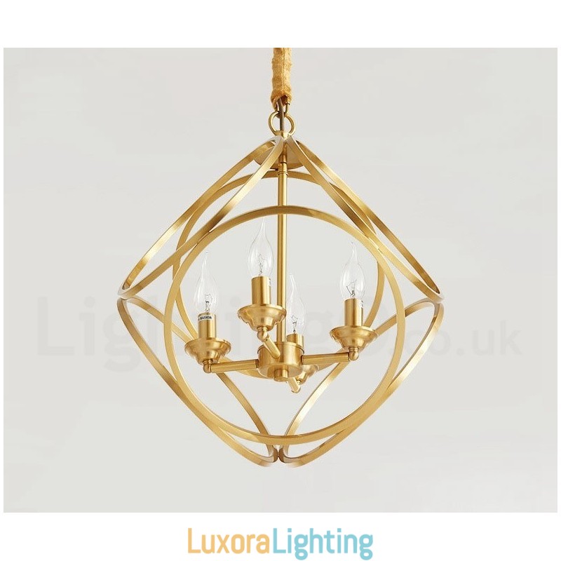 Designer Touch Decorative Pure Brass Rustic Lodge Nordic Style Pendant Light