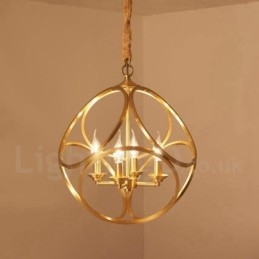 Designer Touch Decorative Pure Brass Rustic Lodge Nordic Style Pendant Light