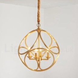 Designer Touch Decorative Pure Brass Rustic Lodge Nordic Style Pendant Light