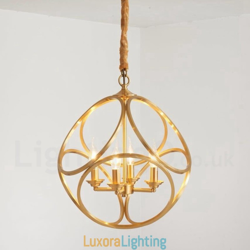 Designer Touch Decorative Pure Brass Rustic Lodge Nordic Style Pendant Light
