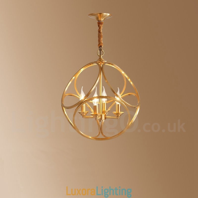 Designer Touch Decorative Pure Brass Rustic Lodge Nordic Style Pendant Light