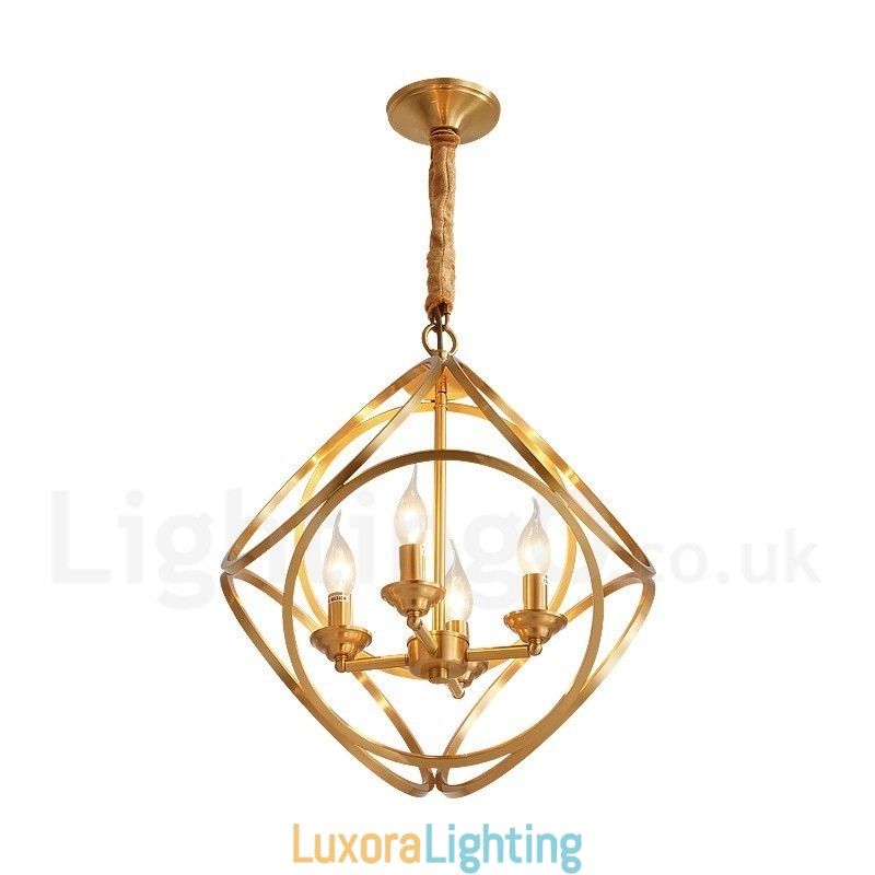 Designer Touch Decorative Pure Brass Rustic Lodge Nordic Style Pendant Light