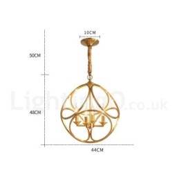 Designer Touch Decorative Pure Brass Rustic Lodge Nordic Style Pendant Light