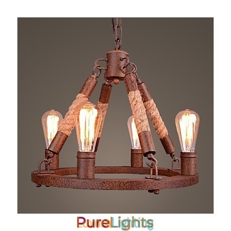Designer Touch Decorative Vintage Rope Pendant Light Loft Creative Industrial Lamp American Style Decoration