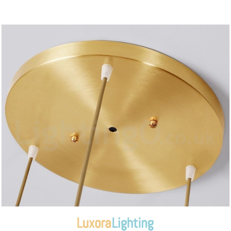 Designer Touch Decorative Pure Brass Rustic Lodge Nordic Style Pendant Light with Glass Shade