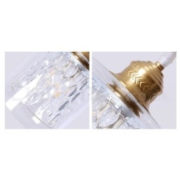 Designer Touch Decorative Pure Brass Rustic Lodge Nordic Style Pendant Light with Glass Shade