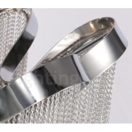 Designer Touch Decorative Aluminum Tassels Chandelier Pendant Light Silver Colour