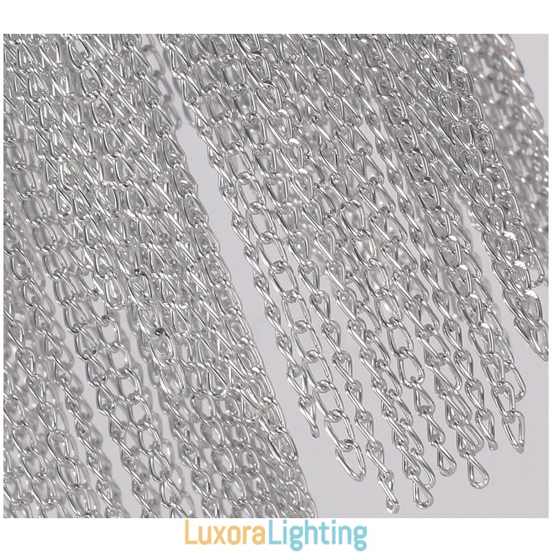 Designer Touch Decorative Aluminum Tassels Chandelier Pendant Light Silver Colour