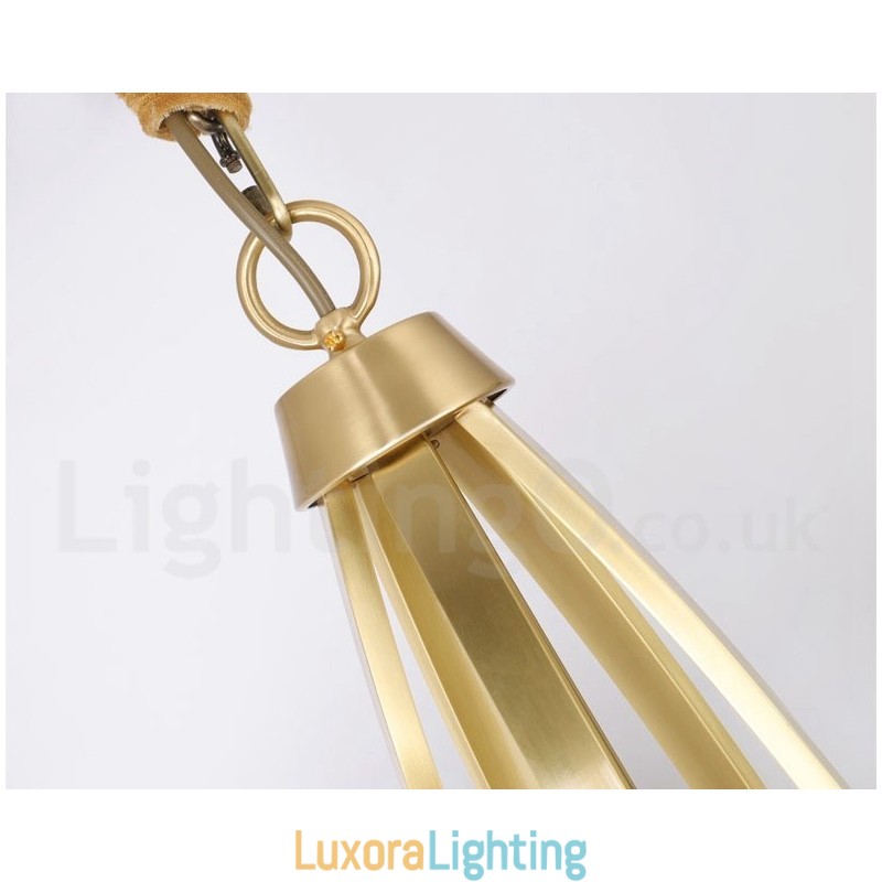 Designer Touch Decorative 8 Light Pure Brass Large Luxurious Rustic Retro Vintage Brass Pendant Chandelier with Glass Shades