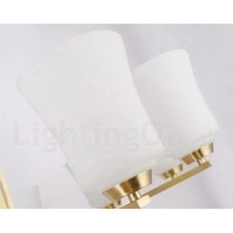 Designer Touch Decorative Retro Vintage Brass Pendant Chandelier with Glass Shades