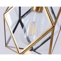 Designer Touch Decorative Pure Brass Rustic Lodge Nordic Style Pendant Light with Glass Shade