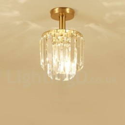 Designer Touch Decorative Pure Brass Rustic Lodge Nordic Style Flush Mount Crystal Ceiling Lights