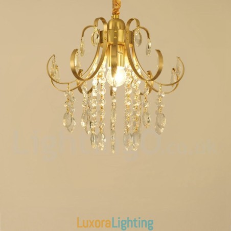 Designer Touch Decorative Pure Brass Rustic Lodge Nordic Style Flush Mount Crystal Ceiling Lights