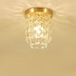 Designer Touch Decorative Pure Brass Rustic Lodge Nordic Style Flush Mount Crystal Ceiling Lights