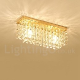 Designer Touch Decorative Pure Brass Rustic Lodge Nordic Style Flush Mount Crystal Ceiling Lights