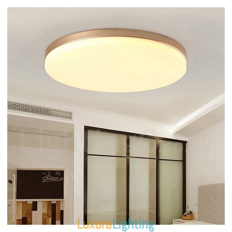 Designer Touch Decorative Ultra Thin Round Dimmable Modern Contemporary Nordic Style Flush Mount Ceiling Lights with Acrylic Shade Also Can Be Used As Wall Light