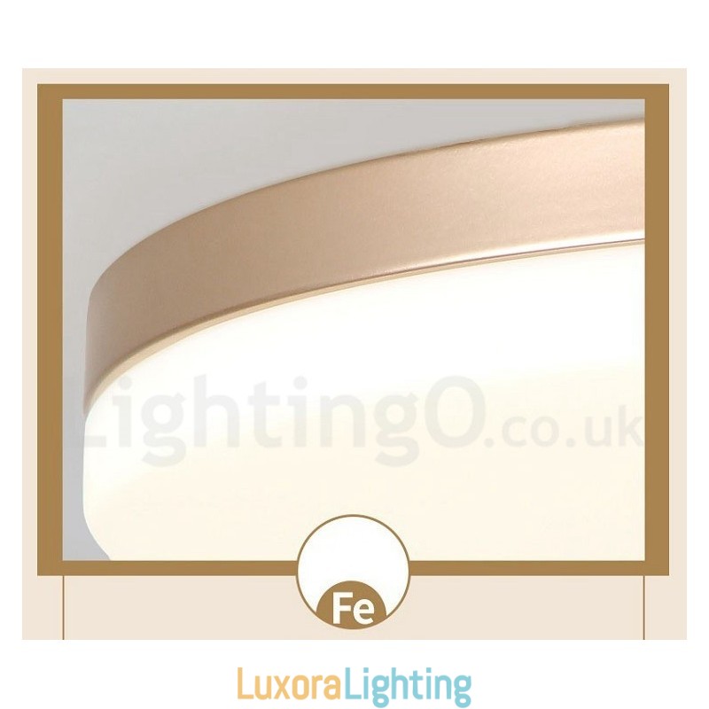 Designer Touch Decorative Ultra Thin Round Dimmable Modern Contemporary Nordic Style Flush Mount Ceiling Lights with Acrylic Shade Also Can Be Used As Wall Light