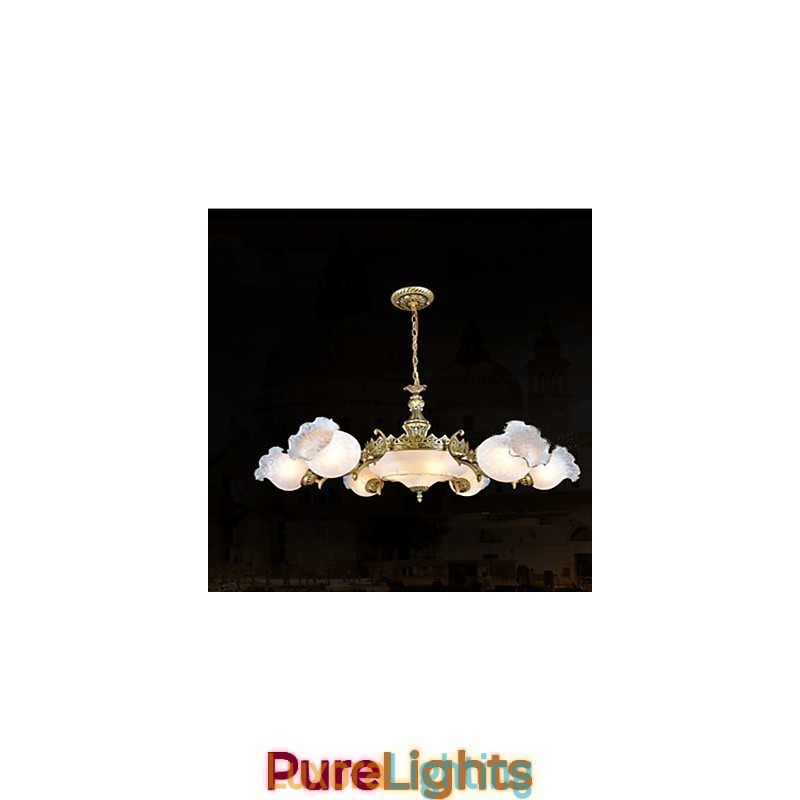 Designer Touch Decorative Traditional Classic Vintage Retro Bronze Metal Chandelier