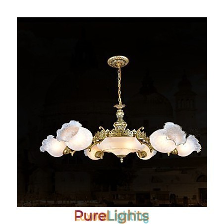 Designer Touch Decorative Traditional Classic Vintage Retro Bronze Metal Chandelier