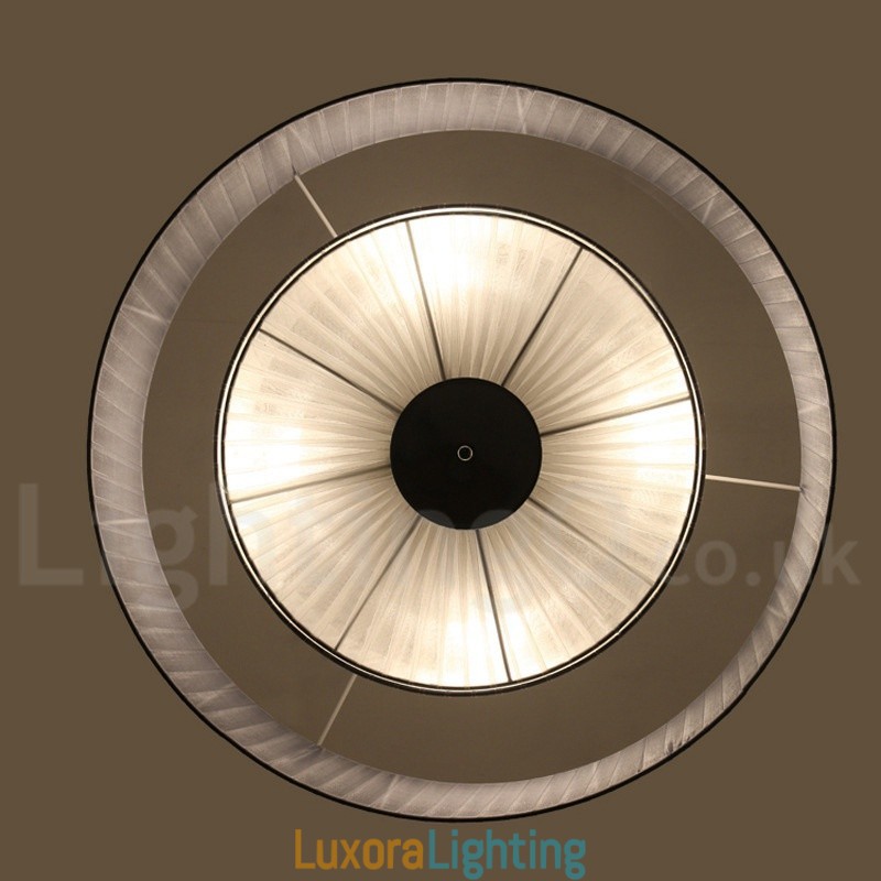 Designer Touch Decorative Drum 4 Light Pendant Modern Light with Fabric Shade