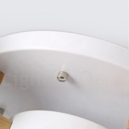 Designer Touch Decorative Wood Chandelier Modern Contemporary Nordic Style Flush Mount Ceiling Light with Acrylic Shade