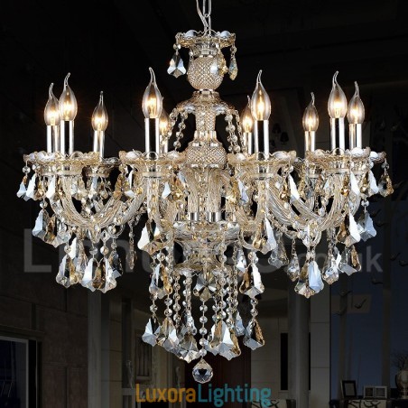 Designer Touch Decorative Retro Cognac Color K9 Crystal Modern Chandelier