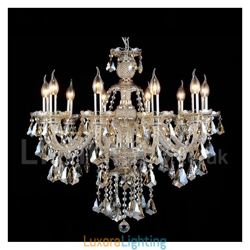 Designer Touch Decorative Retro Cognac Color K9 Crystal Modern Chandelier
