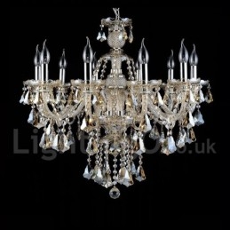 Designer Touch Decorative Retro Cognac Color K9 Crystal Modern Chandelier