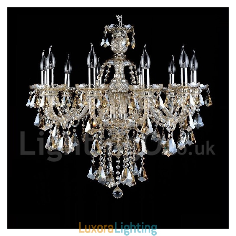 Designer Touch Decorative Retro Cognac Color K9 Crystal Modern Chandelier