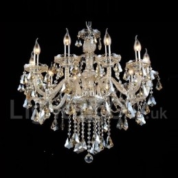 Designer Touch Decorative Retro Cognac Color K9 Crystal Modern Chandelier