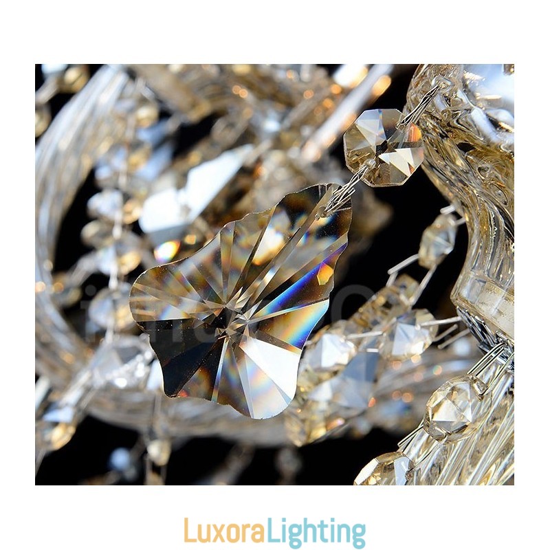 Designer Touch Decorative Retro Cognac Color K9 Crystal Modern Chandelier