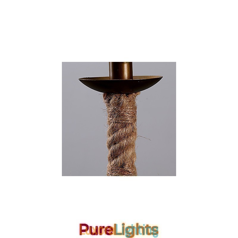 Designer Touch Decorative Retro 1 Lamp Hemp Rope Chandelier Retro Country Style