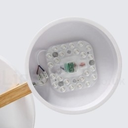 Designer Touch Decorative Wood Chandelier Modern Contemporary Nordic Style Flush Mount Ceiling Light with Acrylic Shade