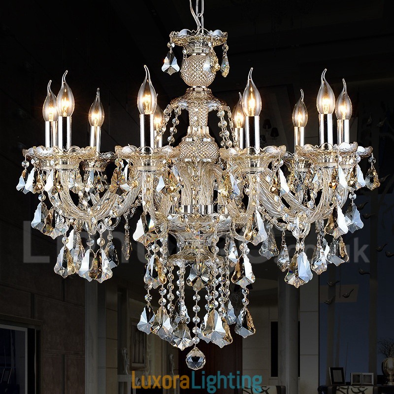 Designer Touch Decorative Retro Cognac Color K9 Crystal Modern Chandelier