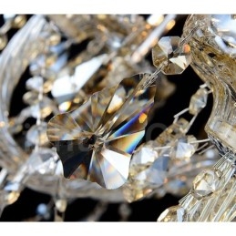 Designer Touch Decorative 12 Lights Retro Cognac Color K9 Crystal Modern Chandelier