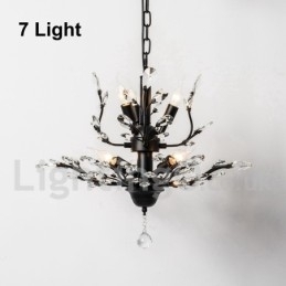 Designer Touch Decorative Crystal Iron Painting Chandelier with Crystal Modern Lighting Lamp