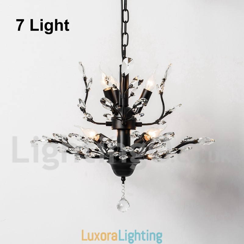 Designer Touch Decorative Crystal Iron Painting Chandelier with Crystal Modern Lighting Lamp