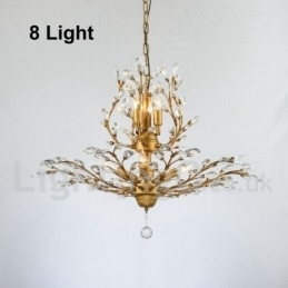 Designer Touch Decorative Crystal Iron Painting Chandelier with Crystal Modern Lighting Lamp