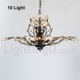 Designer Touch Decorative Crystal Iron Painting Chandelier with Crystal Modern Lighting Lamp