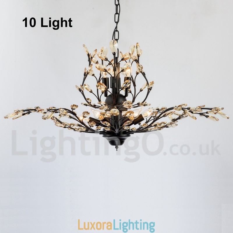 Designer Touch Decorative Crystal Iron Painting Chandelier with Crystal Modern Lighting Lamp