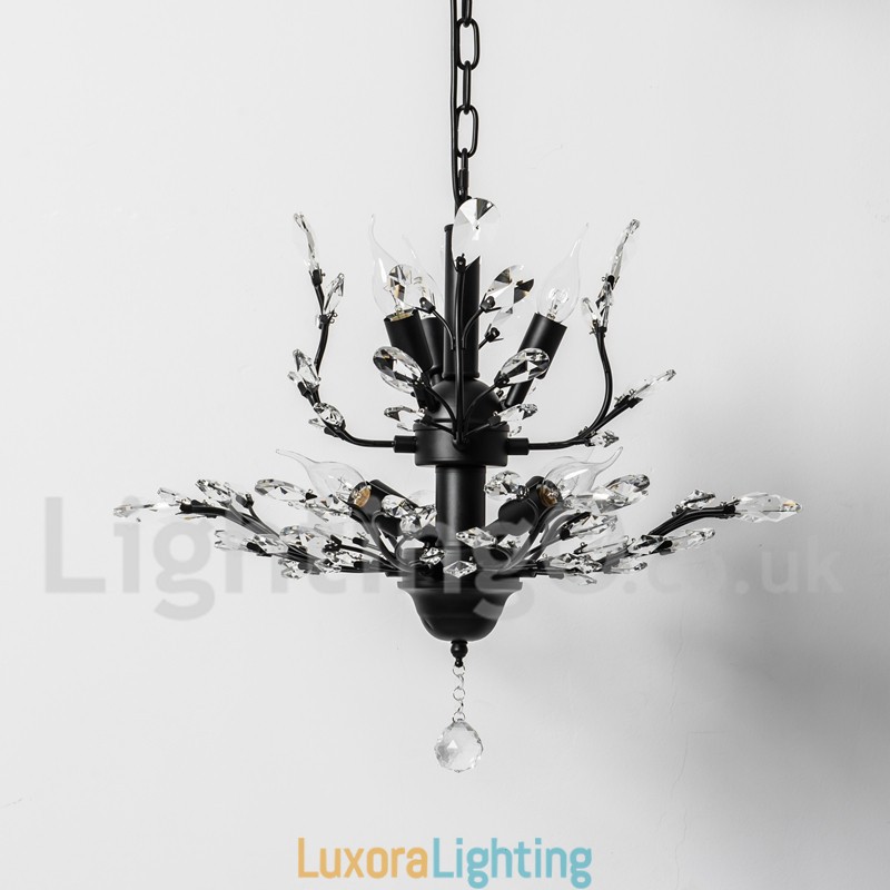 Designer Touch Decorative Crystal Iron Painting Chandelier with Crystal Modern Lighting Lamp